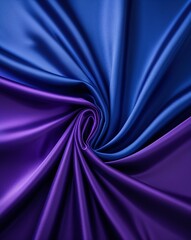 Obraz premium A deep sapphire blue fading into royal purple silk fabric gradient background