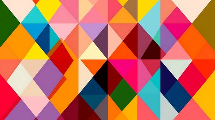 Abstract geometric pattern of colorful triangles. Background design. Possible use Wallpaper, website background