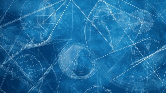 a background image for a learning poster about quadratic functions. on it you can see many parabolas in a cordinate system. the color style is blue