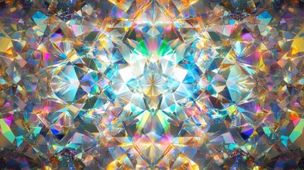 microscopic gem structure, rainbow refractive patterns, geometric crystal formation, prismatic light scatter, kaleidoscopic mineral detail, iridescent facet array, abstract crystalline macro