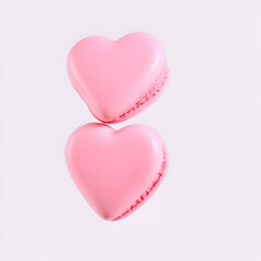 Fototapeta premium Valentine's Day Heart Shapes: Romantic Red and Pink Symbol of Love