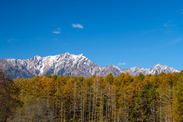 後立山連峰の初雪