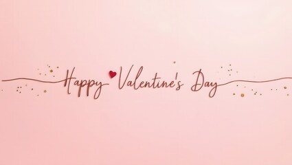 Elegant Happy Valentine's Day Greeting Card with Hearts