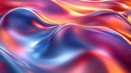 Fototapeta premium Vibrant Abstract Gradient Reflection Minimalist Design 3D Render