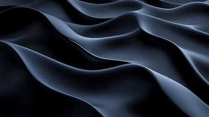 Obraz premium Dark Blue Abstract Waves Flowing Seamlessly