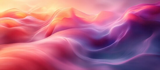 Obraz premium Fluid Abstract Design with Pink and Purple Curves and Gradients