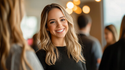 Fototapeta premium Successful entrepreneur at a networking event