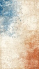 Fototapeta premium A textured background featuring soft hues of blue, beige, and rust, creating a rustic and vintage appearance ideal for design projects.
