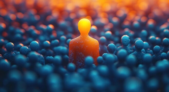 Highlighting a Leader in a Diverse Group of Human Figures Selection and Recruitment