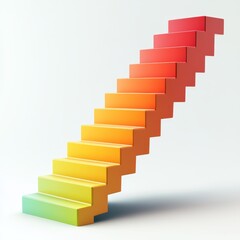 Obraz premium Colorful Gradient Staircase Design: An Artistic Exploration of Modern Aesthetics