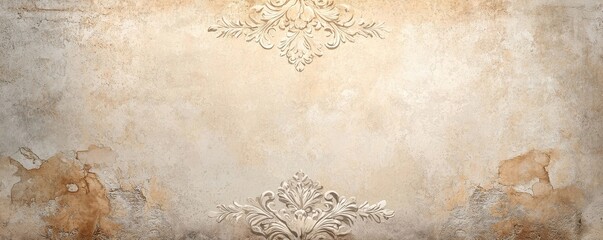 Fototapeta premium A vintage textured background featuring faded elements and ornate designs, ideal for artistic or decorative purposes.