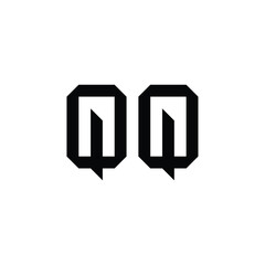 QQ monogram logo design letter text name symbol monochrome logotype alphabet character simple logo