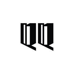 QQ monogram logo design letter text name symbol monochrome logotype alphabet character simple logo