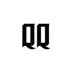 QQ monogram logo design letter text name symbol monochrome logotype alphabet character simple logo