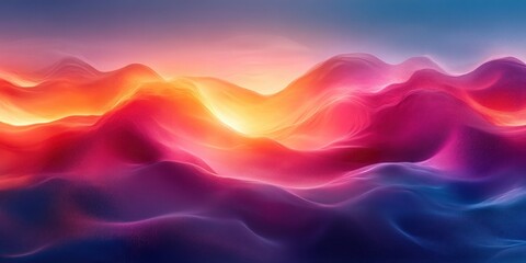 Fototapeta premium Iridescent Abstract Wave Design in 3D with Smooth Gradients and Ambient Light