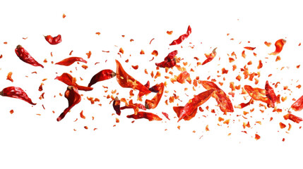 Obraz premium Red hot chili peppers isolated on white background 