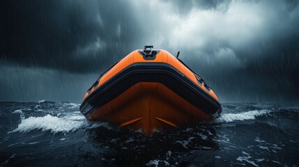 Resilient boat navigating stormy seas