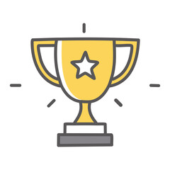 Champion Trophy Icon - Vector Design