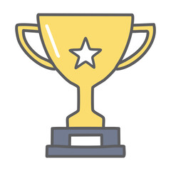Champion Trophy Icon - Vector Design