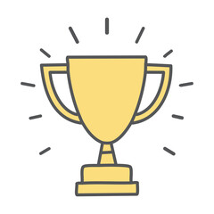 Champion Trophy Icon - Vector Design