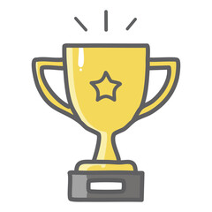Champion Trophy Icon - Vector Design