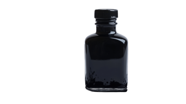 Ink pot isolated on white background 