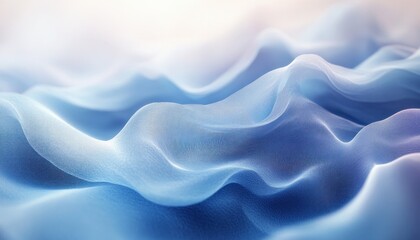 Obraz premium Minimalist Abstract Artwork with Wavy Blue Lines Vertical Composition Soft Ambient Lighting Serene Atmosphere