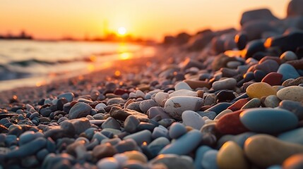 Pebble stones on the shore