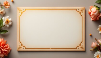 An Elegant Floral Frame Perfectly Designed for Invitations, Announcements, and More