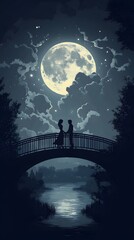 halloween night scene