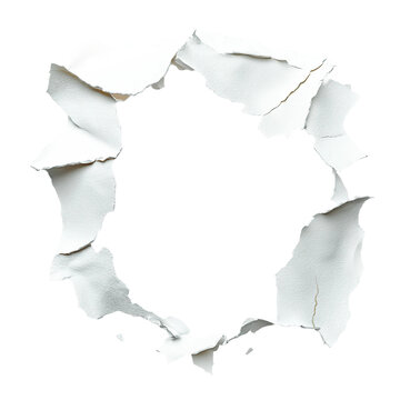 White paper with a hole in the middle