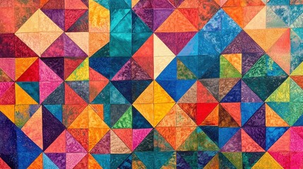 Abstract Colorful Triangle Pattern Background