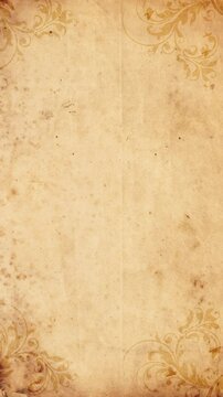 Vintage paper background with birds and patterns.
