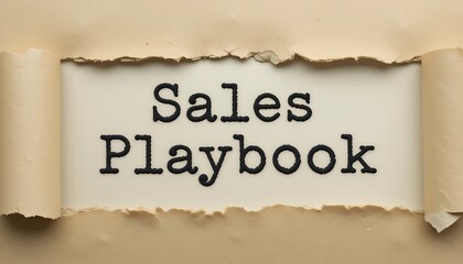 Revealing Sales Playbook Secret Strategy: A Torn Paper Concept Image