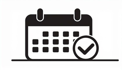 Calendar and clock. Calendar icon with alarm flat design. isolated on white background