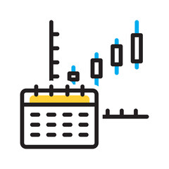 Vector multi color icon for Week high