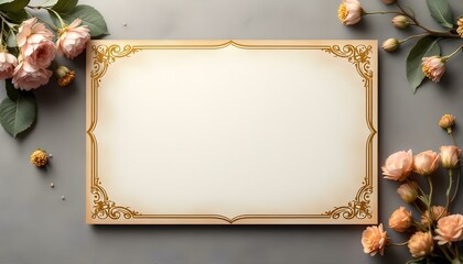Elegant Floral Frame for various Invitations or Announcements, perfect for all occasions