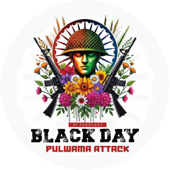 Remember our heroes of the Pulwama Attack tribute a black day in India Social Media Post banner
