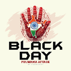 Remember our heroes of the Pulwama Attack tribute a black day in India Social Media Post banner
