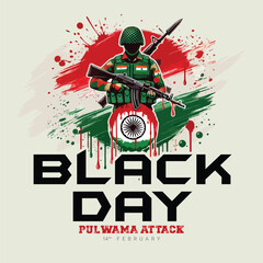 Remember our heroes of the Pulwama Attack tribute a black day in India Social Media Post banner
