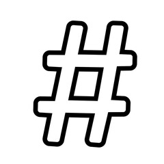 Obraz premium black hashtag social media icon symbol sign design element illustration