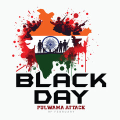Remember our heroes of the Pulwama Attack tribute a black day in India Social Media Post banner
