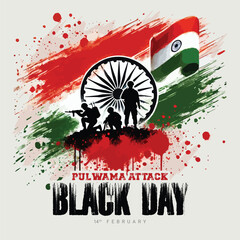 Remember our heroes of the Pulwama Attack tribute a black day in India Social Media Post banner
