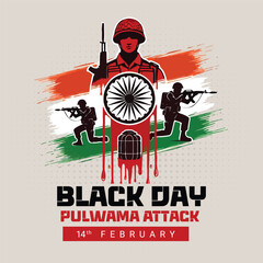 Remember our heroes of the Pulwama Attack tribute a black day in India Social Media Post banner
