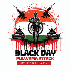 Remember our heroes of the Pulwama Attack tribute a black day in India Social Media Post banner
