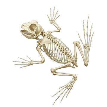 detailed illustration of a lizard skeleton in a white background