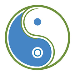 Yin Yang Balance Icon - Vector Design