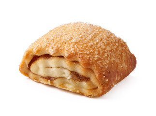 Freshly baked apple pastry with a crispy golden crust and sweet cinnamon filling