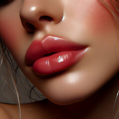 Obraz premium A natural and effortless makeup look with lips tint
