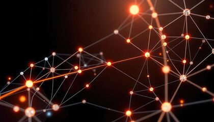 Exploring dynamic network connections digital space abstract visualization technological environment close-up view innovation concept